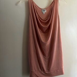 Jean Paul Gaultier Rose Gold Drape Tank Top